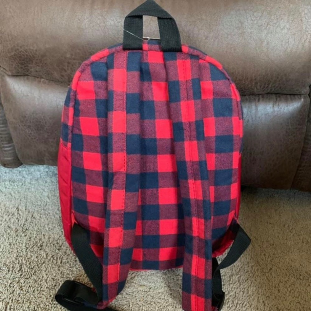 Cat & Jack Quilted Fleece Red Backpack 14 in NWT - Picture 7 of 8